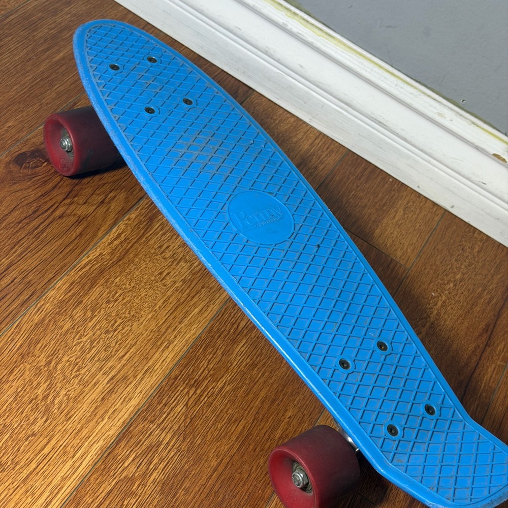 Blue Penny board with Red wheels
